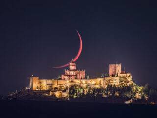 Luna cenicienta en la Mota